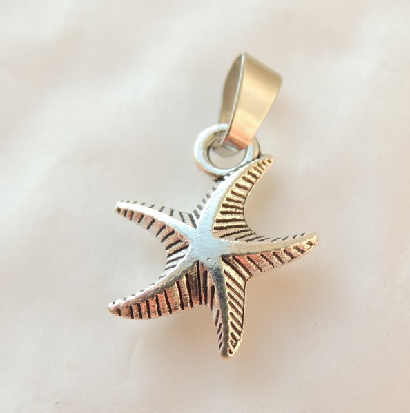 Кулон підвіска Liresmina Jewelry Морська Зірка 1.5 см cріблястий