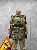 Тактичний штурмовий рюкзак модульний 55 л піксель, армійський рюкзак для військових зсу пікселів