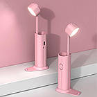 Настільна лампа-ліхтар 2в1 з Повербанком та USB-зарядкою, Desk lamp Mode, Рожева / Акумуляторний світильник, фото 10