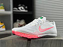 Eur39-45 шиповки білі  Nike AIR ZOOM RIVAL M9 White Flash Crimson для бігу чоловічі жіночі, фото 10