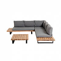 Комплект меблів для тераси, кутовий лаунж диван та столик