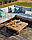 Комплект меблів для тераси, кутовий лаунж диван та столик, фото 8