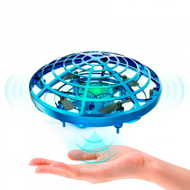 HT Детский квадрокоптер UFO YC8886 управление рукой, дрон летающая тарелка управление жестами - фото 5 - id-p1797886996