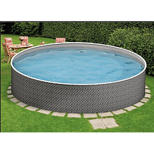Збірний каркасний басейн Azuro 402DL - 4.6x1.2м Rattan (блакитна плівка 0,5 мм, морозостійкий)