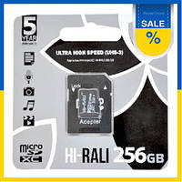 HT Карта памяти micro SDHC 256GB HI-RALI class10 UHS-3 с адаптером