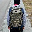 Тактичний військовий піксельний рюкзак із системою M.O.L.L.E для штурмових виходів або пересування містом ВСК, фото 3