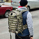 Тактичний військовий піксельний рюкзак із системою M.O.L.L.E для штурмових виходів або пересування містом ВСК, фото 2