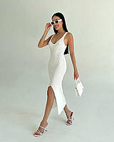 Сукня вязана молочна