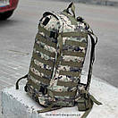 Тактичний військовий піксельний рюкзак із системою M.O.L.L.E для штурмових виходів або пересування містом ВСК, фото 9