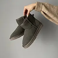 Ботинки UGG Mini Grey угги зимние