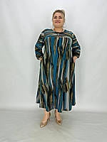 Свободное платье "Бригитта" А-образного силуэта с карманами в боковых швах 62-64 66-68 70-72 74-76