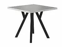 Стол обеденный раскладной MERLIN эффект бетона 90-240x90x76 (столешница ЛДСП, ноги металл)