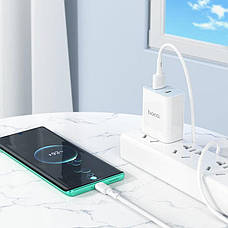 Кабель для зарядки телефона/ смартфона Hoco X83 USB - Type-C 3 А 1 м Білий (6931474770912), фото 5