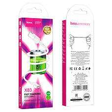 Кабель для зарядки телефона/ смартфона Hoco X83 USB - Type-C 3 А 1 м Білий (6931474770912), фото 6