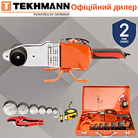Паяльник для пластиковых труб Tekhmann TPW-2406 /Электрический паяльник Текман в металлическом кейсе, 2400 Вт/