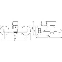 Змішувач для ванни Globus Lux Laguna GLA-0102NE-10-BB, фото 3