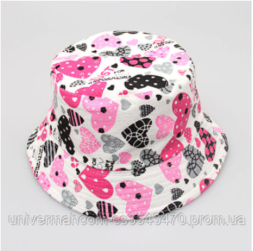 Панама Летняя для Детей, Шляпа Круглая с Принтом Сердце — Купить ...