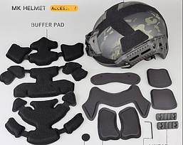 Страйкбольний шолом MK MTek Flux helmet Tan (Airsoft / Страйкбол), фото 6