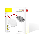 Потужний бездротовий зарядний пристрій QI BASEUS Suction Cup WXXP-01 2 А 10Вт Білий, фото 2