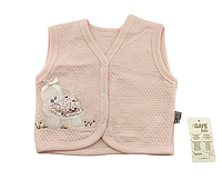 Детская жилетка для новорожденного 3 месяца Турция для девочки розовый (КНК29)