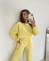 Костюм вільного крою жовтий