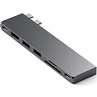 Хаб-адаптер Satechi Aluminum USB-C Pro Hub Slim Adapter, Space Gray (ST-HUCPHSM)