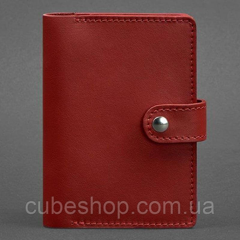 Обкладинка для паспорта з шкіри 3.0 (червона)