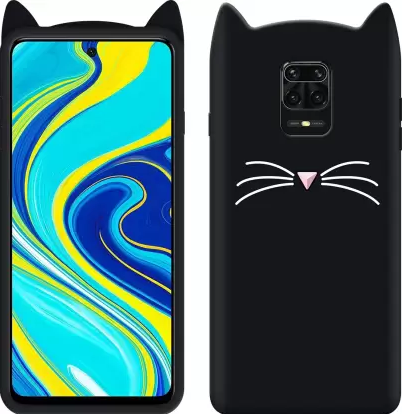 3D Чохол для Xiaomi Redmi Note 9 Pro/ Note 9S/Note 9 Pro Max Котик з вушками і вусиками