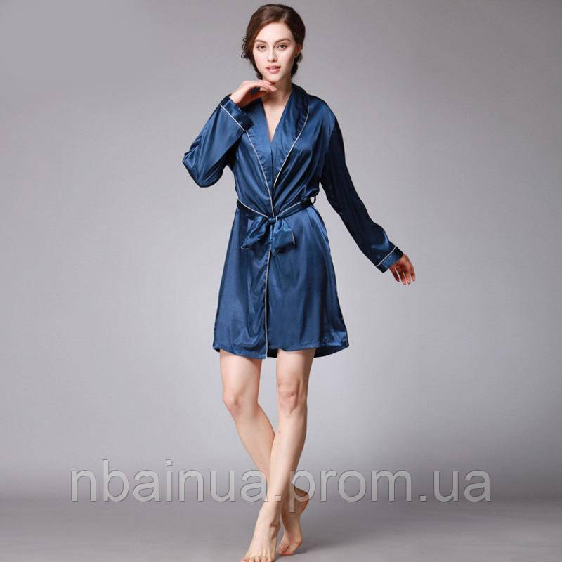 Халат Домашний Женский Shine, Синий Berni Fashion — Купить Недорого на ...