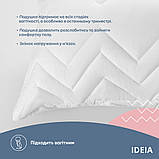 Подушка для тіла сну відпочинку NORDIC COMFORT+ 40х140 см IDEIA антиалергенна довга біла холлофайбер з блискавкою, фото 6