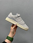 Жіночі кросівки кеди Adidas Forum Low 84 Grey Suede весна-осінь повсякденні замш. Живе фото, фото 5