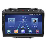 Al Штатна магнітола для Peugeot 408 1 2012-2017 екран 9" 2/32 Gb 4G Wi-Fi GPS Top Android, фото 2