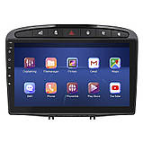 Al Штатна магнітола для Peugeot 408 1 2012-2017 екран 9" 2/32 Gb 4G Wi-Fi GPS Top Android, фото 3
