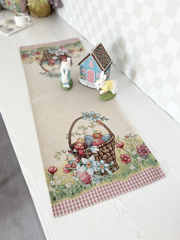 Пасхальна доріжка на стіл гобеленова LiMaSo MAGIC EASTER, фото 1