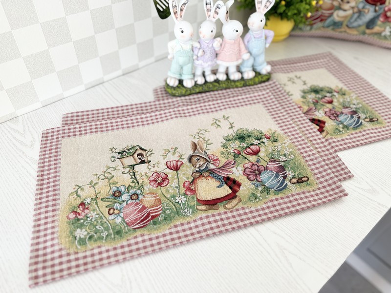 Пасхальна серветка на стіл гобеленова LiMaSo 33*53 см MAGIC EASTER