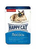 Корм вологий для стерилізованих котів Happy Cat желе з лососем, 100г