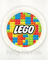 Тарілки паперові Лего 18см (Поштучно) малотиражні тарілочки -
