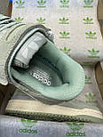 Жіночі кросівки кеди Adidas Forum Low 84 Green Suede весна-осінь повсякденні замш+шкіра. Живе фото, фото 5