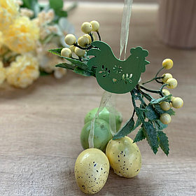 Великодня композиція із декаративними яйцями 15 см