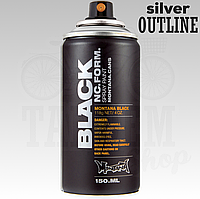 Краска универсальная матовая Montana Black, 150 мл Аэрозоль Outline Silver