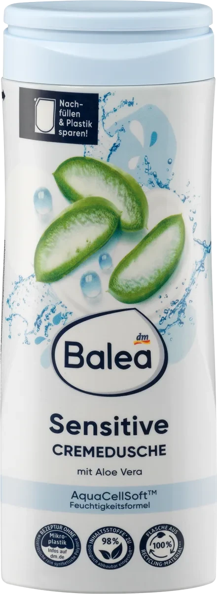 Гель для душу Balea Sensitive mit Aloe Vera, 300 мл.