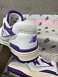 Жіночі кросівки New Balance 550 White Violet весна-осінь повсякденні. Живе фото. топ, фото 6