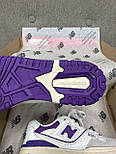 Жіночі кросівки New Balance 550 White Violet весна-осінь повсякденні. Живе фото. топ, фото 3