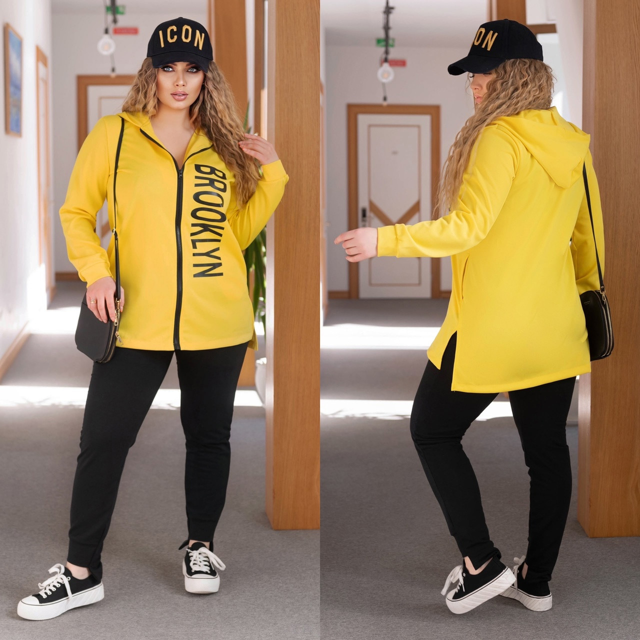 Жіночий весняний прогулянковий костюм великих розмірів у спортивному стилі (р.48-62). Арт-2279/42, фото 1