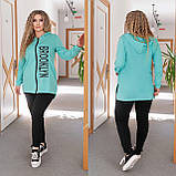 Жіночий весняний прогулянковий костюм великих розмірів у спортивному стилі (р.48-62). Арт-2279/42, фото 2