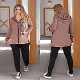 Жіночий весняний прогулянковий костюм великих розмірів у спортивному стилі (р.48-62). Арт-2279/42, фото 4
