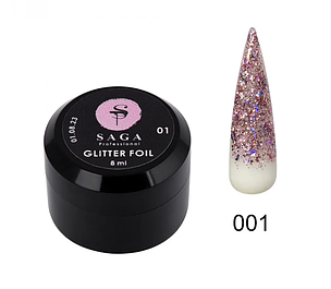 Saga Professional Glitter Foil Gel