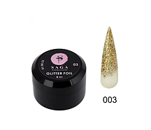 Глітерний гель Saga Professional Glitter Foil Gel 03, 8 мл