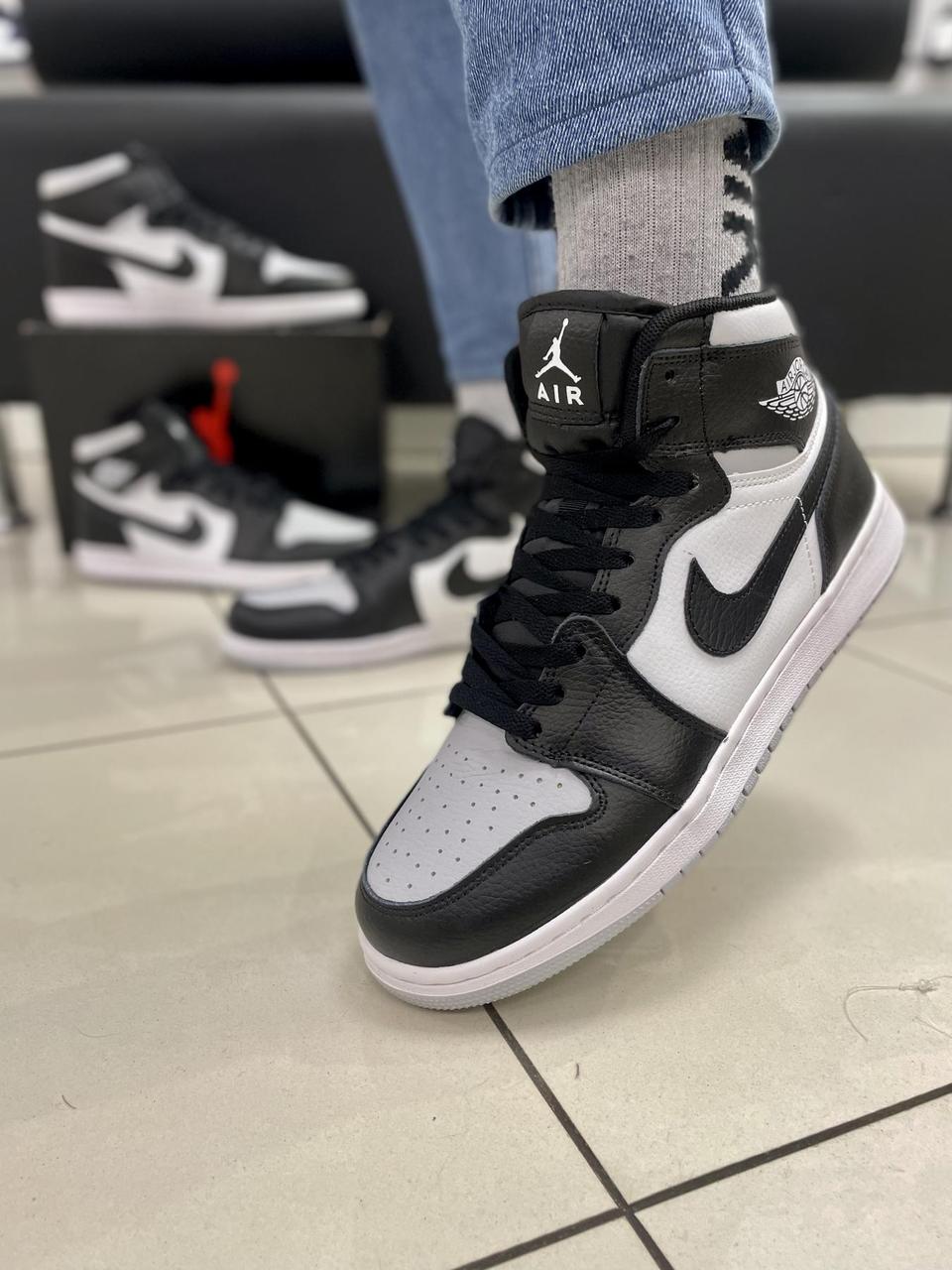 jordan 1 black white and grey