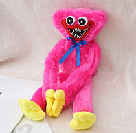 Яркая плюшевая детская игрушка Киси-Миси 40 см Розовая, Оригинальные мягкие игрушки поппи плейтайм